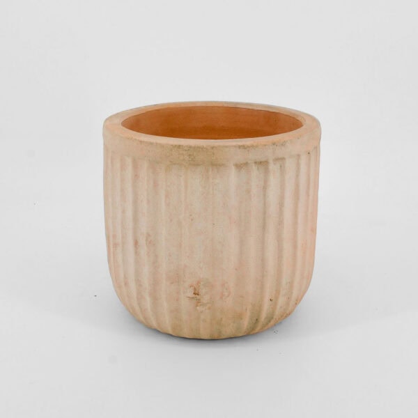 Terracotta topf kanneliert groß